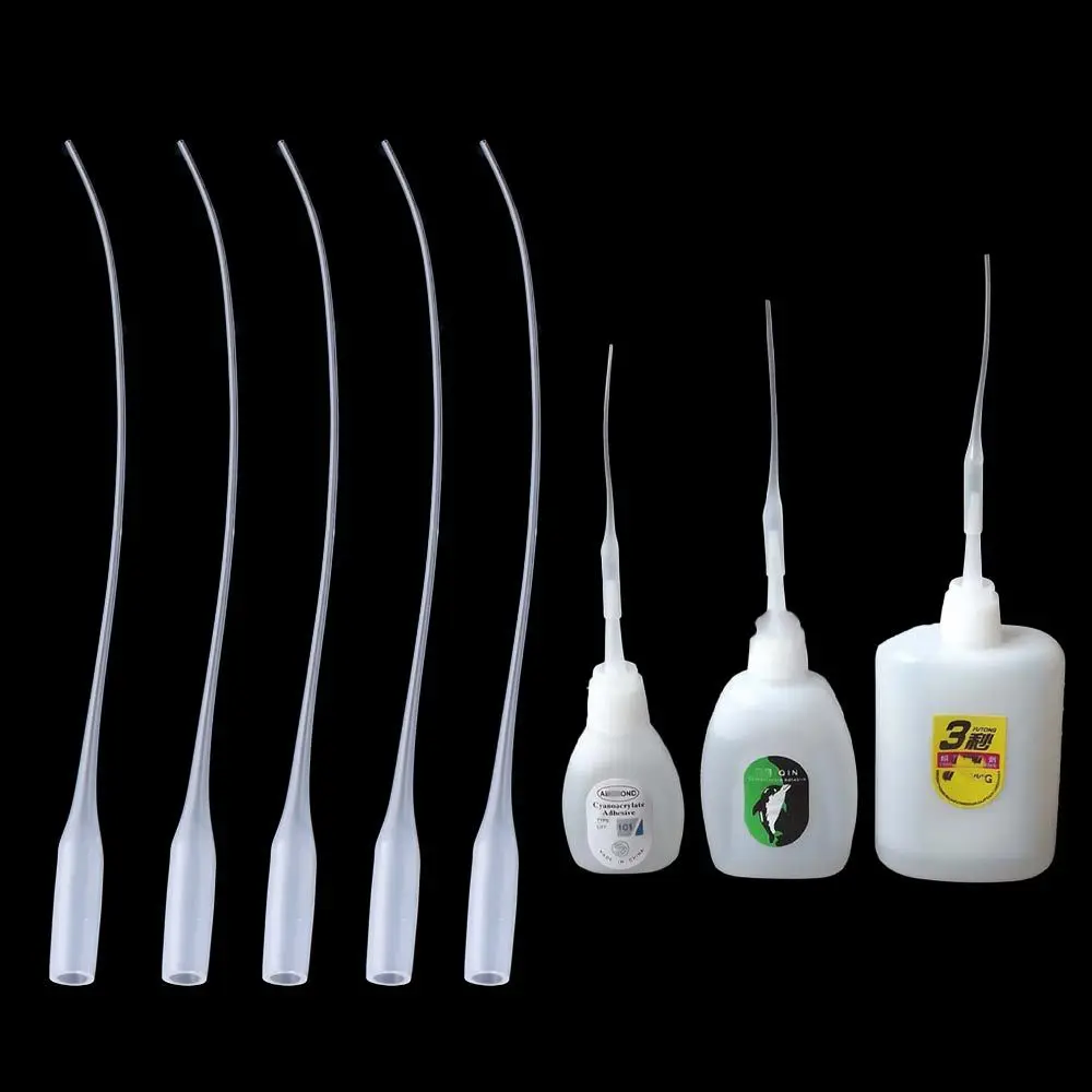 

100Pcs Glue Micro-Tips Plastic Glue Bottle Tips Glue Extender Precision Applicator Dropping Tube Nozzle For Crafting Lab