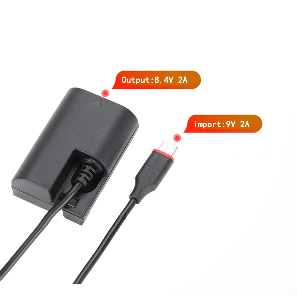 Typ USB C TILL LP-E6N Dummy Batteri DC-nätadapter för Canon EOS 5D 6D 7D Mark II III IV 5DS R WFT-E7 Kameraladdare_voghion.com
