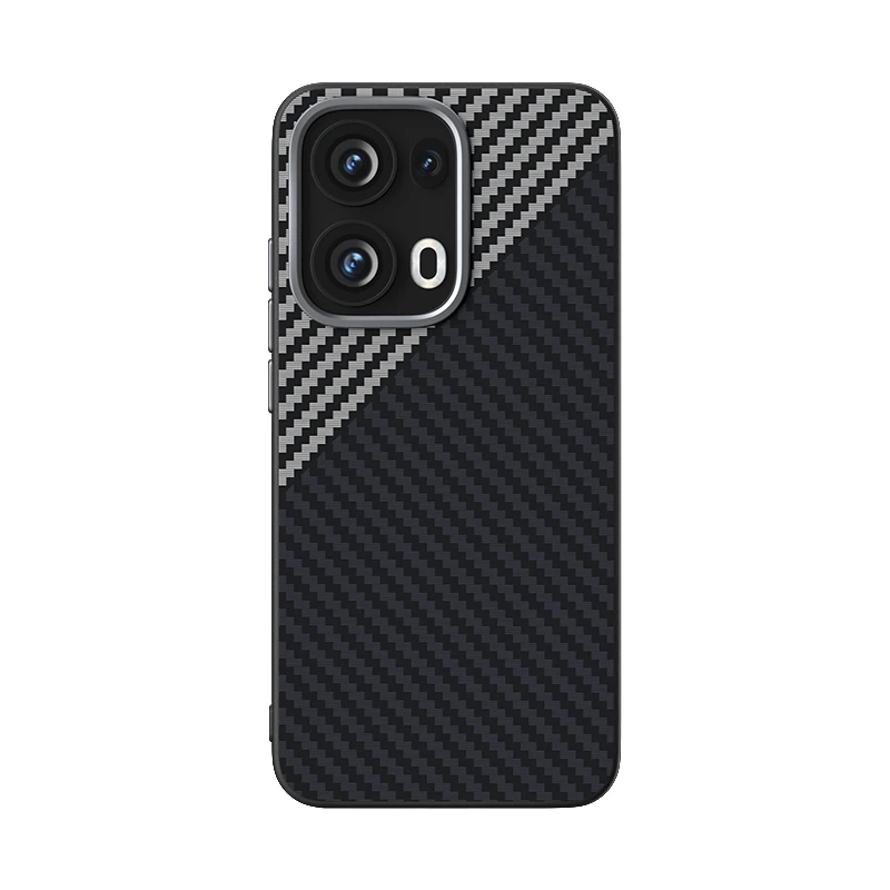 Shockproof Carbon Fiber Pattern Magsafe Back Cover Bumper Case