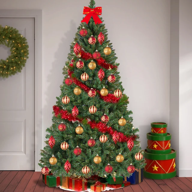 4FT Artificial Christmas Tree, Christmas Holiday Pencil Tree with Thick Branch Tips, Winter Party Decoration with Iron B 4