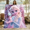 Frozen Elsa Cute Cartoon HD Art Print Blanket.Warm Flannel,Bedroom,Living Room Sofa,Bed,Chair,Gifts,Picnics,Trips,Camp,Blankets. 1