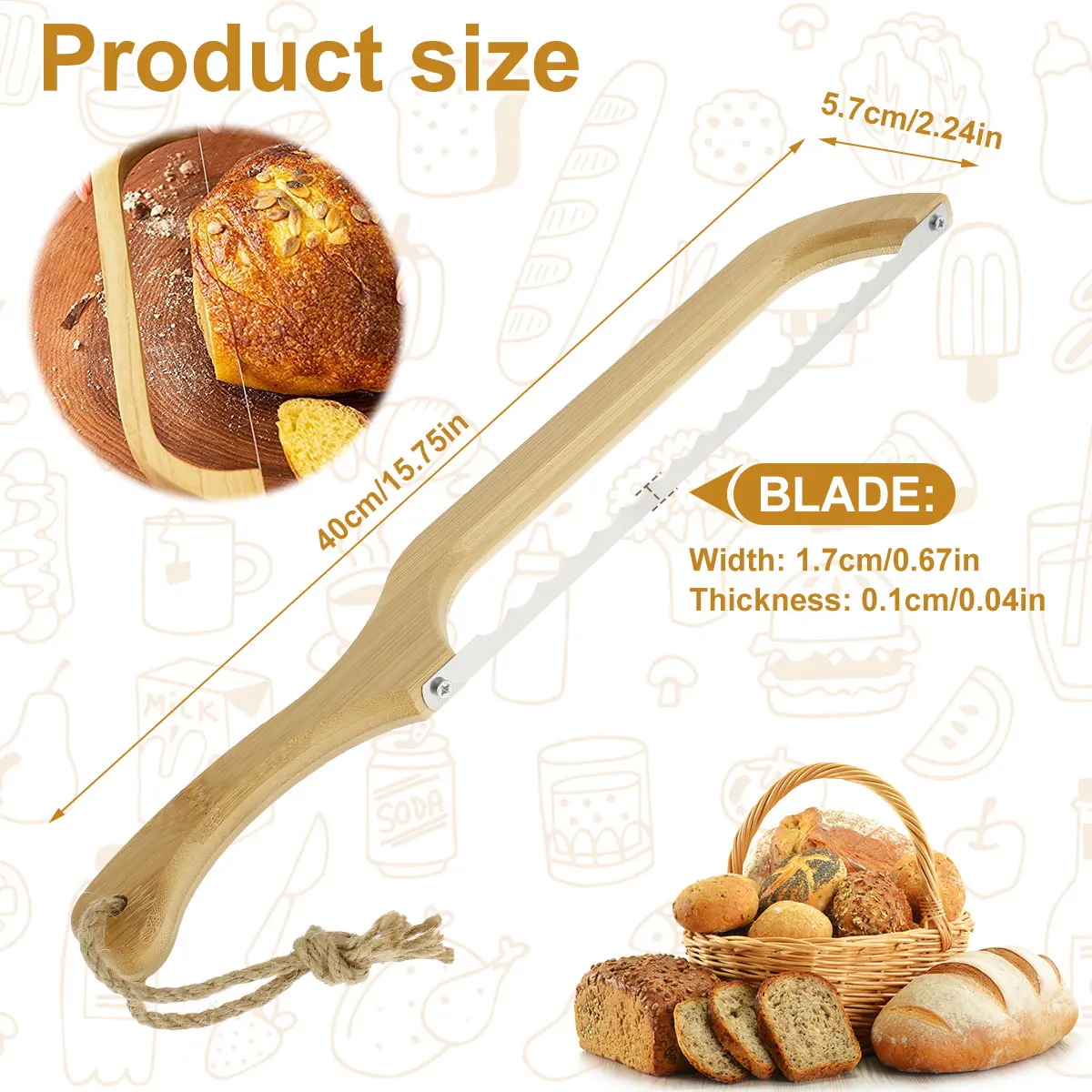 Commercial toast slicer stainless steel bread slicer baked bread slicer  imported fine-tooth knife - AliExpress