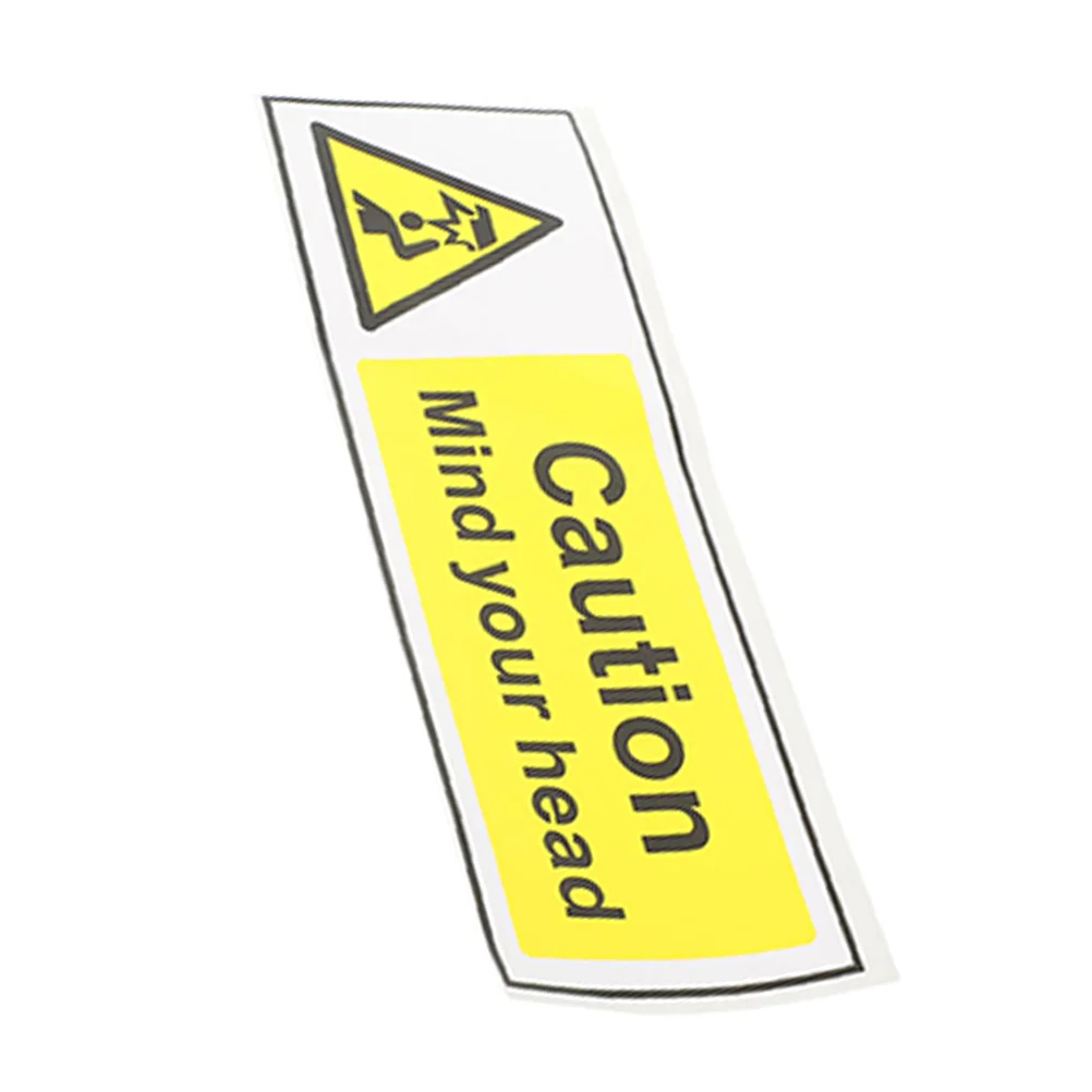 Signage Funny Warning Stickers Caution Watch Your Head Signs Pp Safety Pvc Bathroom for Workplace
