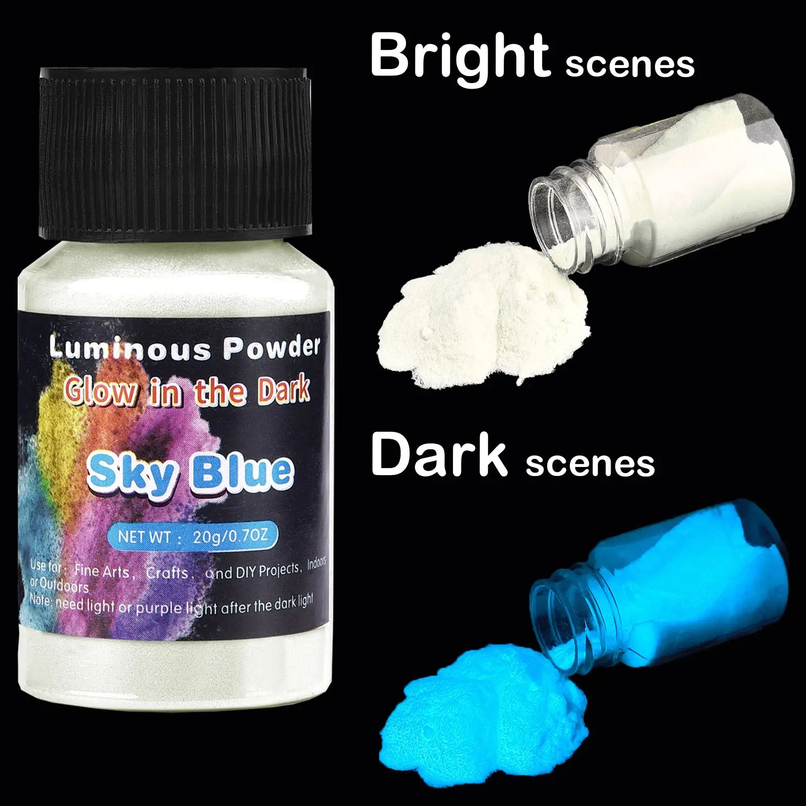 Long Lasting Bright Luminous Powder Paint Epoxy Resin Pigment Glow In