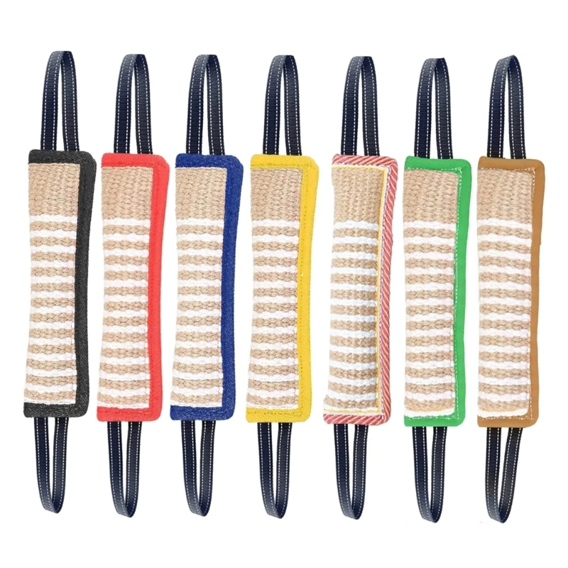 

67JB Тренировочная игрушка для собак, бросающая моляры, жевательные игрушки для домашних животных, игрушка-буксир с 2 ручками на