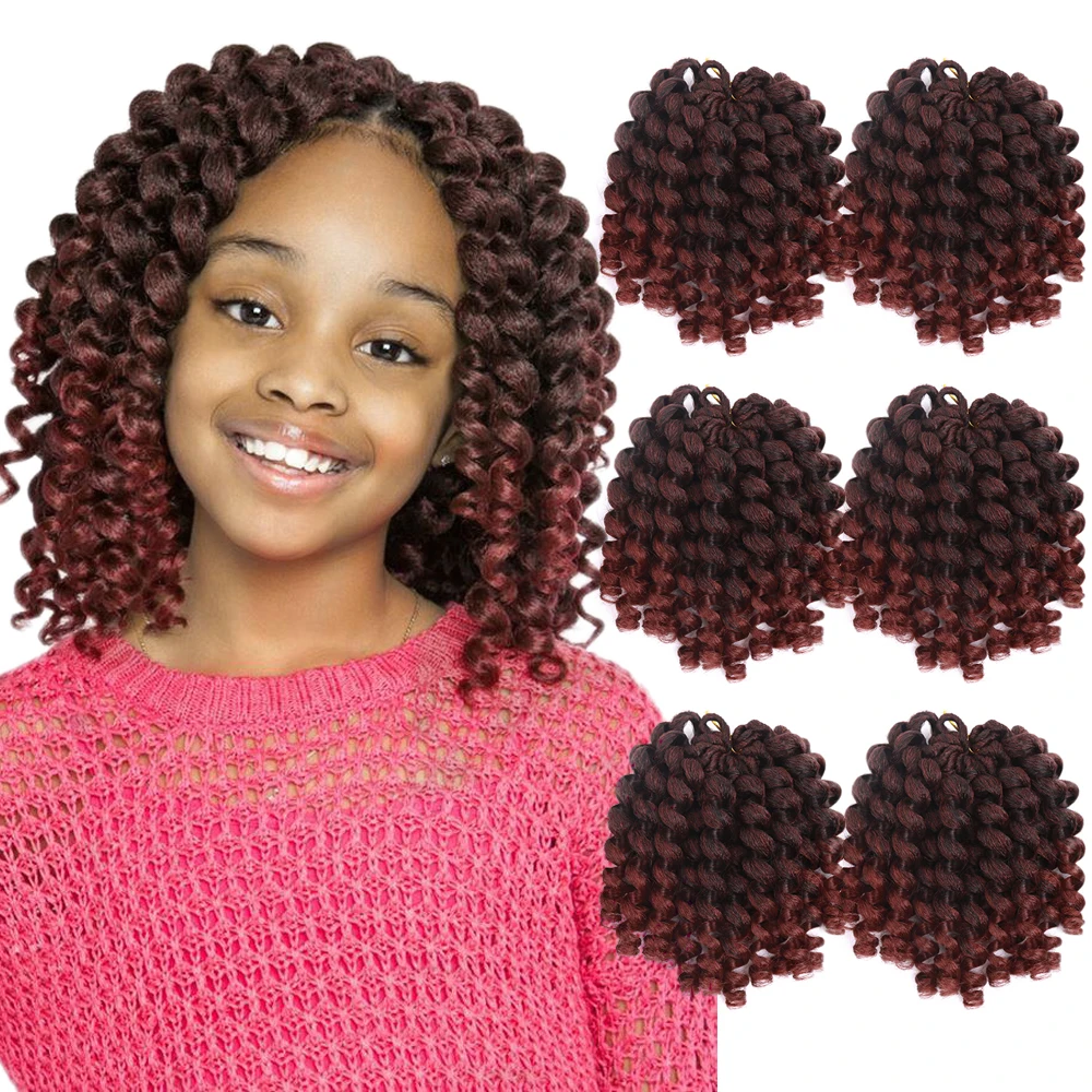 Jumpy Wand Bounce Curl Ombre Locs Crochet Braids Passion Twist Braiding Hair Synthetic Extensions Pre-Twisted for Africa Women