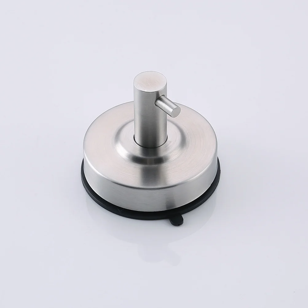 

Stainless Steel Removable Wall-mounted Suction Hooks Vacuum Suction Cup Brushed Shower Hook Wall Hanger for Kitchen Bathroom