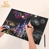 2PCS Scratch Paper Magic Painting Kit Art Night Scene World Landmarks Animals Drawing Toys with Pen Crafts Card Game Adult Gifts 1
