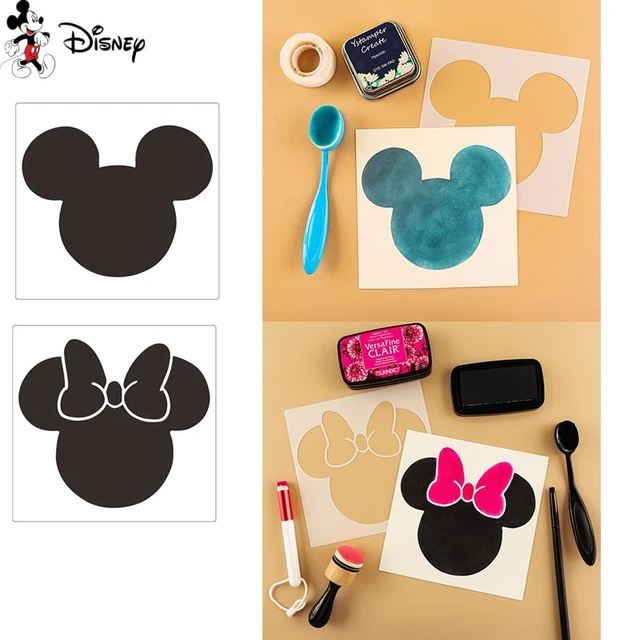 Disney Mickey Minnie Mouse Plastic Stencils For DIY Scrapbook Paper Card  Making Decorative Craft Templates New