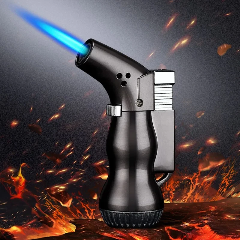 

HOT Metal Windproof Outdoor Turbine Torch Butane Gas Lighter Portable Fire Gun Cigar Kitchen Barbecue Lighter Men's Gift