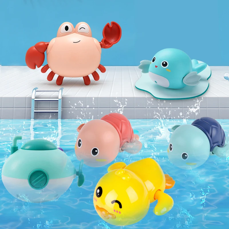 

Play Water Toys Kids Summer Bath Clockwork Dolls Baby Swimming Bathing Bathroom Shower Cute Funny Children Bathtub Animals Toy