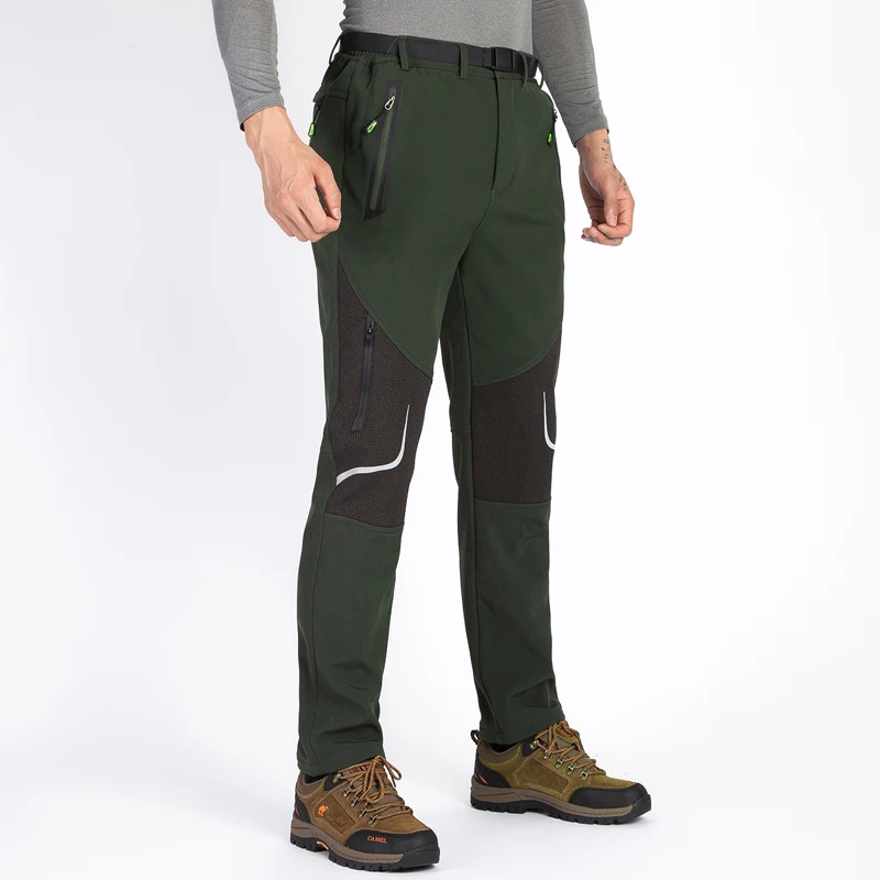 

Winter Pants Trekking Men Soft Shell Keep Warming Outdoor Camping Hiking Travel Warm Fleece Windproof Waterproof Skiing Trousers