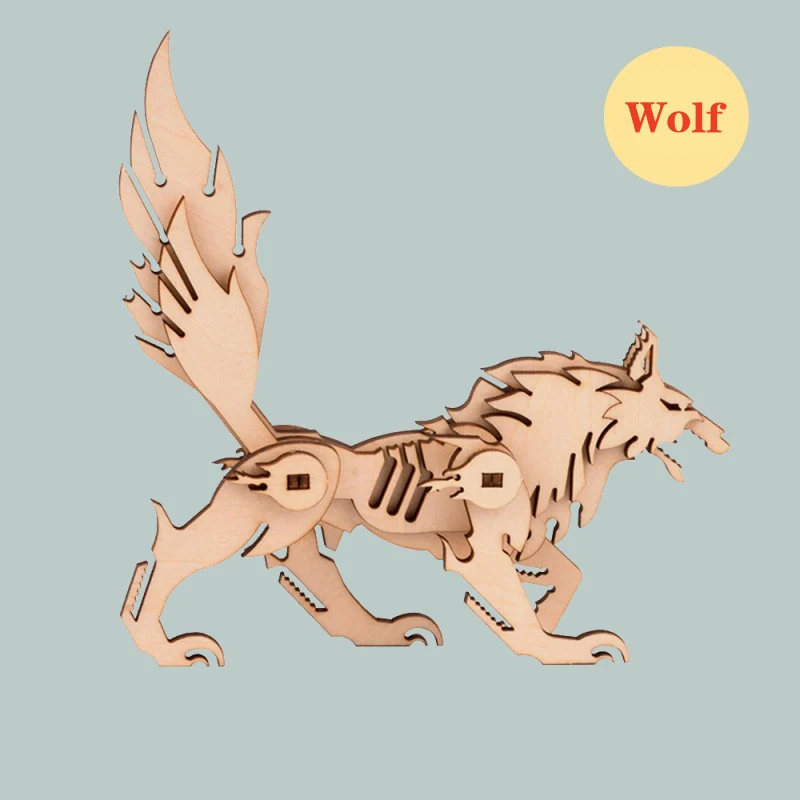 3D Wooden Small Toy Assembly Kit Lovely Animal Assembly Puzzle Mini Model Children Toy Handicraft Accessories Developmental Toys