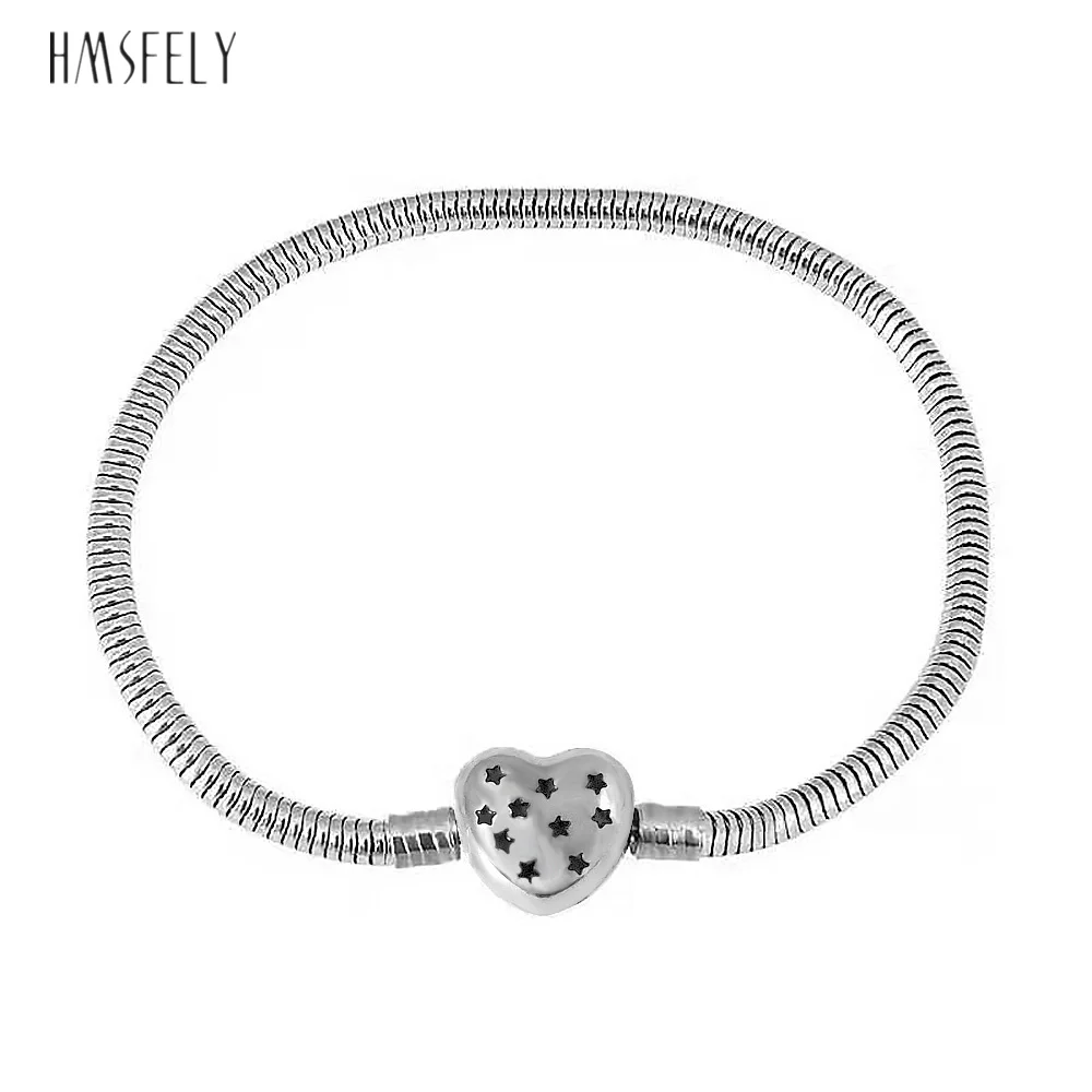 European Grandma Heart Charm Bead - Spacer For Snake Chain Bracelets (Fits Pandora, Chamilia) - View #9