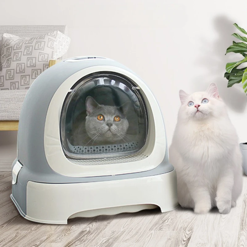 

Sifting Box Cat Bedpans Toilet Covered Deodorization Convenient Leak Proof Cat Bedpans Sandbox Arenero Gato Pet Products QF50CB