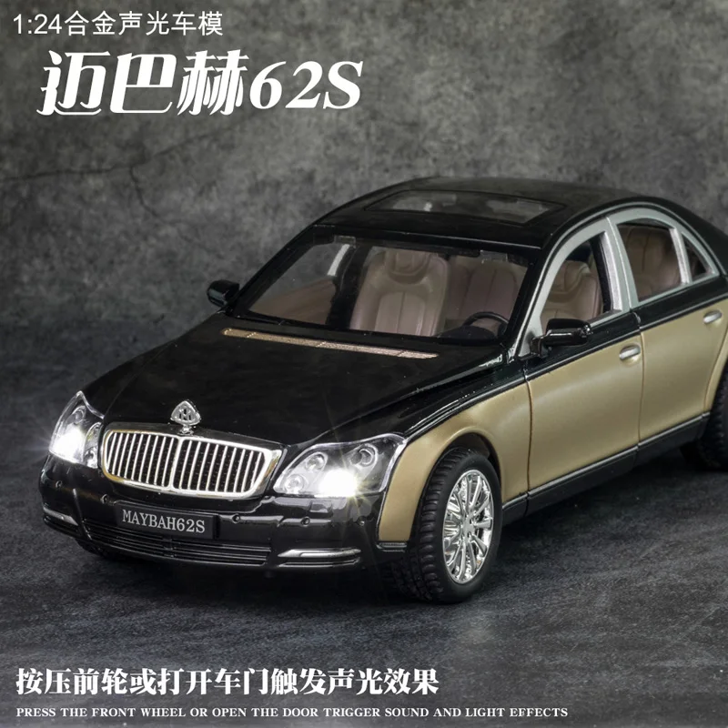 1/24 Scale Benz Maybach 62S Diecast Model Car Alloy Pull Back Car