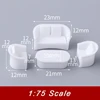 1set 1:75 1:100 1:150 Miniature Sofa Set Model ABS Unpainted Toys Indoor Architecture Building Layout for Diorama 3