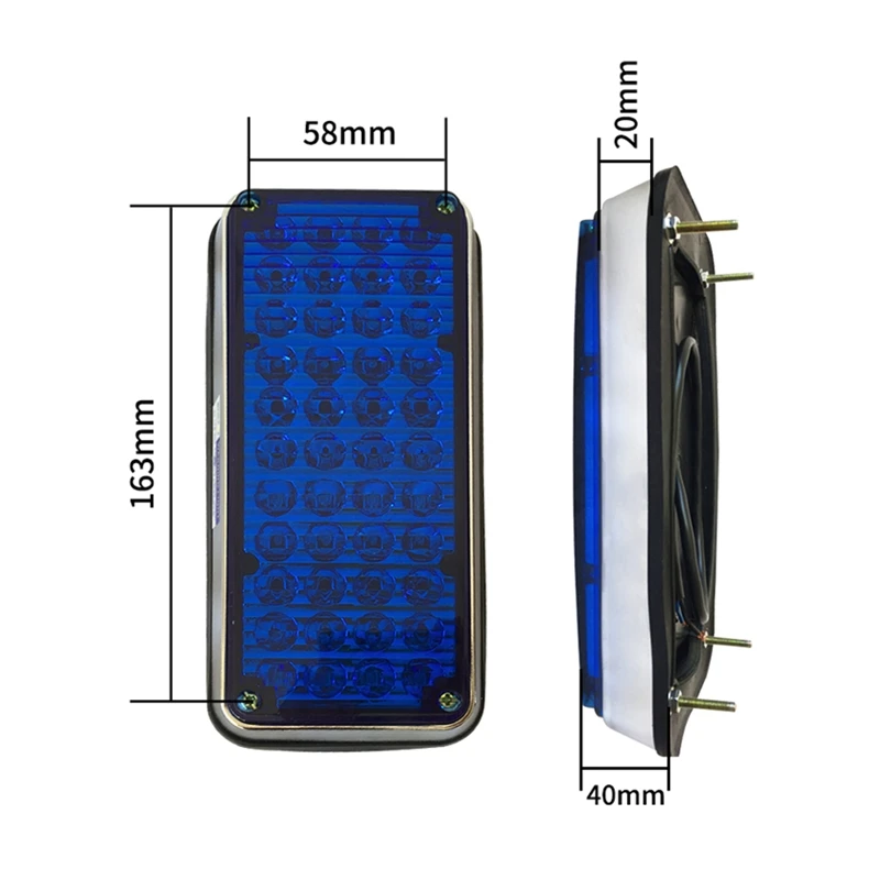 当時物ストロボライト 1ペア44led赤12v 24v led点滅ストロボライト救急車ポンプ車消防
