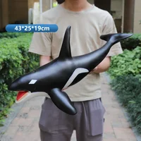 Simulated Ocean Big Animal Toys Realistic Action Figure Model Sea Life Great White Shark 40-48cm Soft Rubber Sea Educational Toy 1