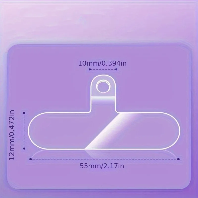 1/3/5/10Pcs Transparent Mobile Phone Lanyard Card Gasket Universal Detachable Phone Hanging Cord Strap Patch Tether Pad