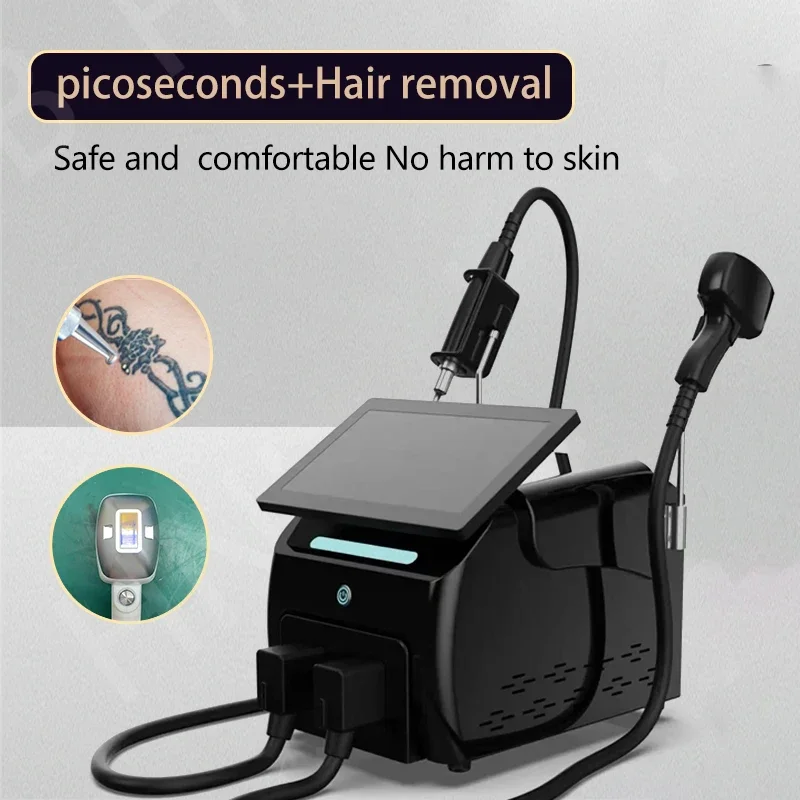 

2023 2 In 1 808nm Diode Laser Hair Removal Tattoo Removal 1064 1320 755 532 Nd Yag 808nm Machine