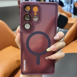Translucent Magnetic Frosted Case with Lens Protection - Galaxy S26 (Red)
