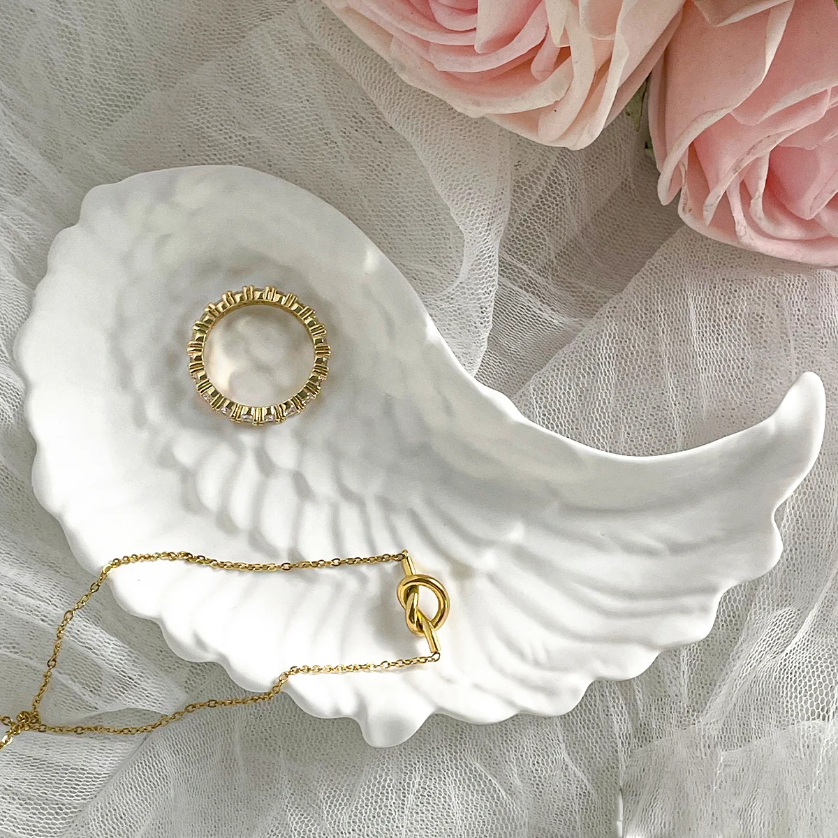 Angel Wings Tray Silicone Mold DIY 3D Feather Shape Dish Jewelry Storage Display Plate Plaster Resin Casting Moulds Home Decor