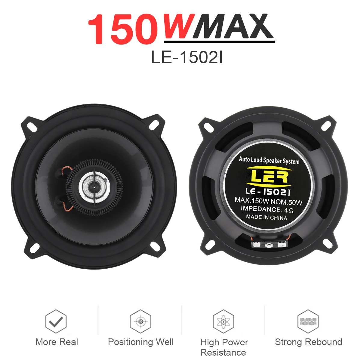 2pcs 5 Inch 2 Way Universal Car Coaxial Speakers Audio Stereo Full Range Frequency HiFi for Auto Stereo Modified