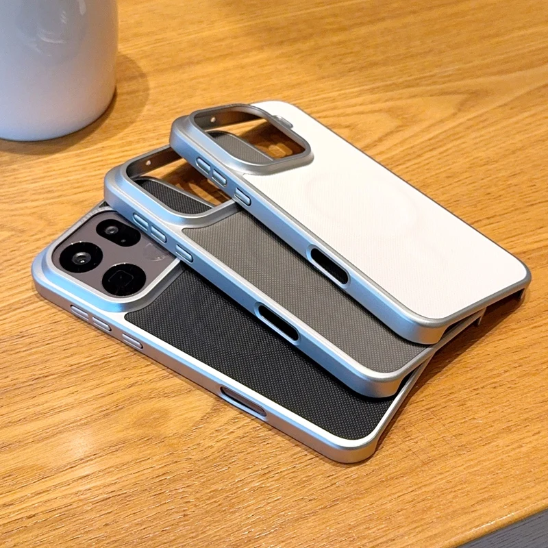 Stylish Magnetic PC Hard Shell Shockproof Phone Case - Solid Color Protective Back Cover