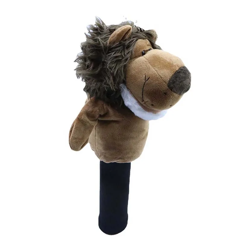 Cartoon Lion Golf Headcovers Plush Cute Golf Driver Fairway Wood Putter Headcover Accessory White Colors