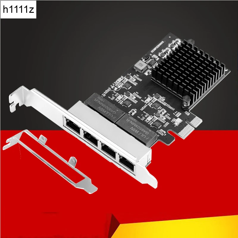Placa de Rede Pci Express 10 Mbps 100 Mbps 1000mbps x1 Rj45 Adaptador de Rede Ethernet Quad Gigabit Lan Nic Rtl8111h Chips para pc