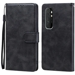 Premium Wallet Leather Flip Cover - Universal Fit Phone Case s for Mi Note 10 Lite (Black)