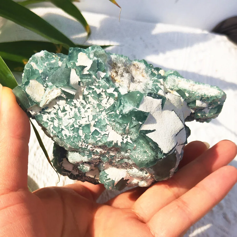 805g Crystal Quartz Apophyllite Natural Raw Green Fluorite Specimen Rough Gemstone Mineral Samples Healing Home 4