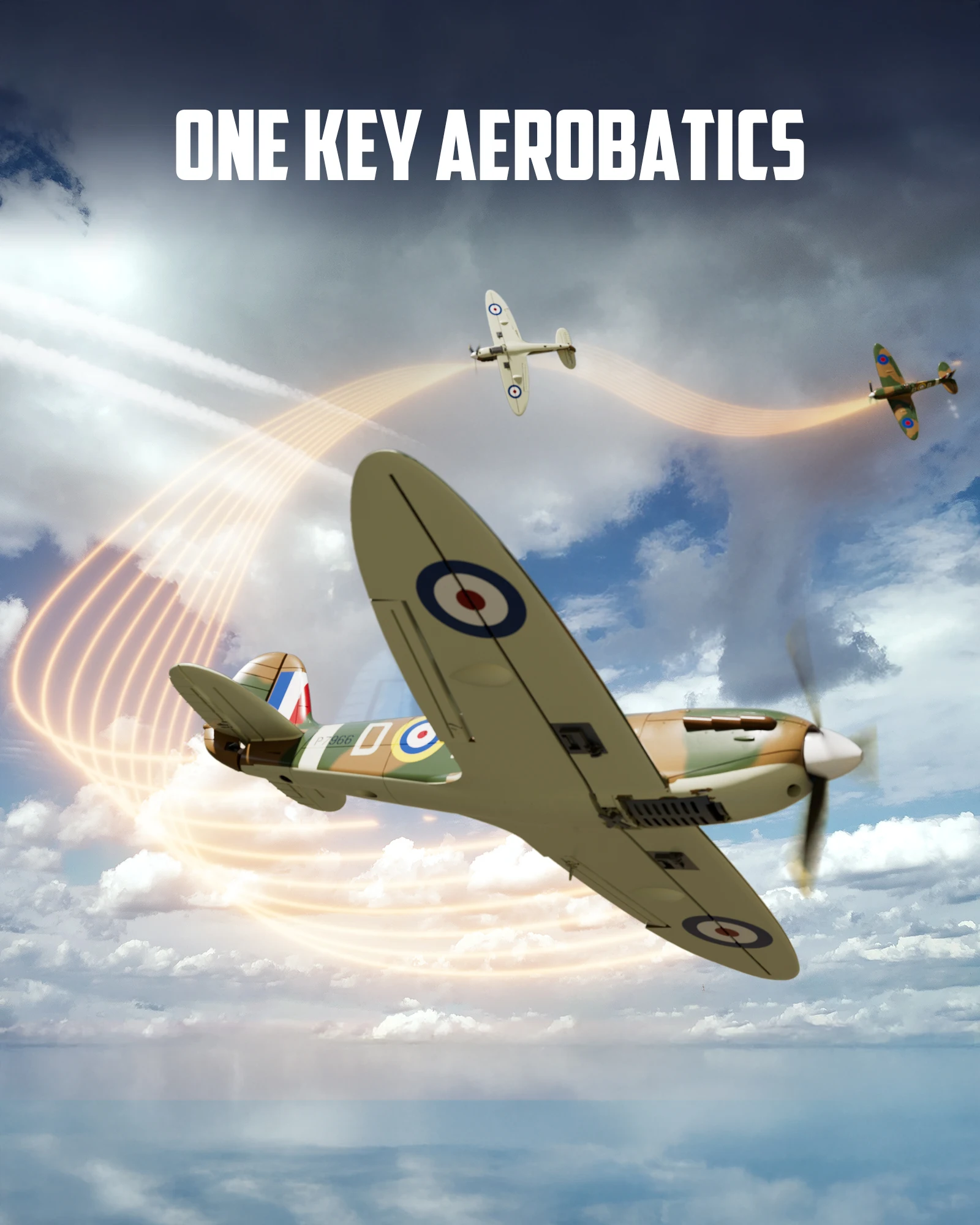 Récepteur radio 2.4GHz 4CH installé dans le fuselage de l'avion télécommandé Spitfire.