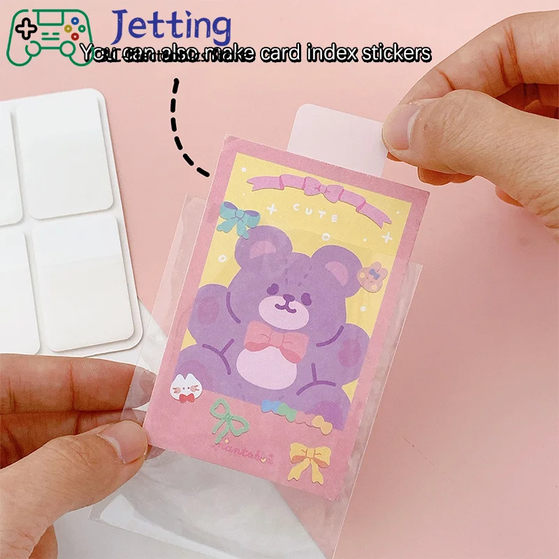 40/80/160 페이지 순수한 흰색 색인 스티커 투명 라벨 스티커 서리로 덥은 간단한 DIY 스티커 메모 사무실 학교 용품