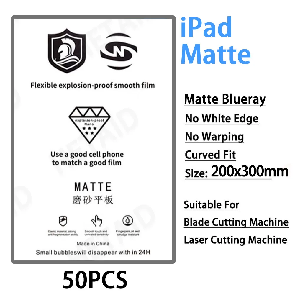 Flexible Hydrogel Film for Cutting Machine for IPAD Tablets Under 11" Full Screen Coverage Auto Repair