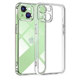 Crystal Clear Phone Case with Camera Protection - Air Soft TPU Full Back Cover - iPhone 14 Pro Max (Clear(Only Case))