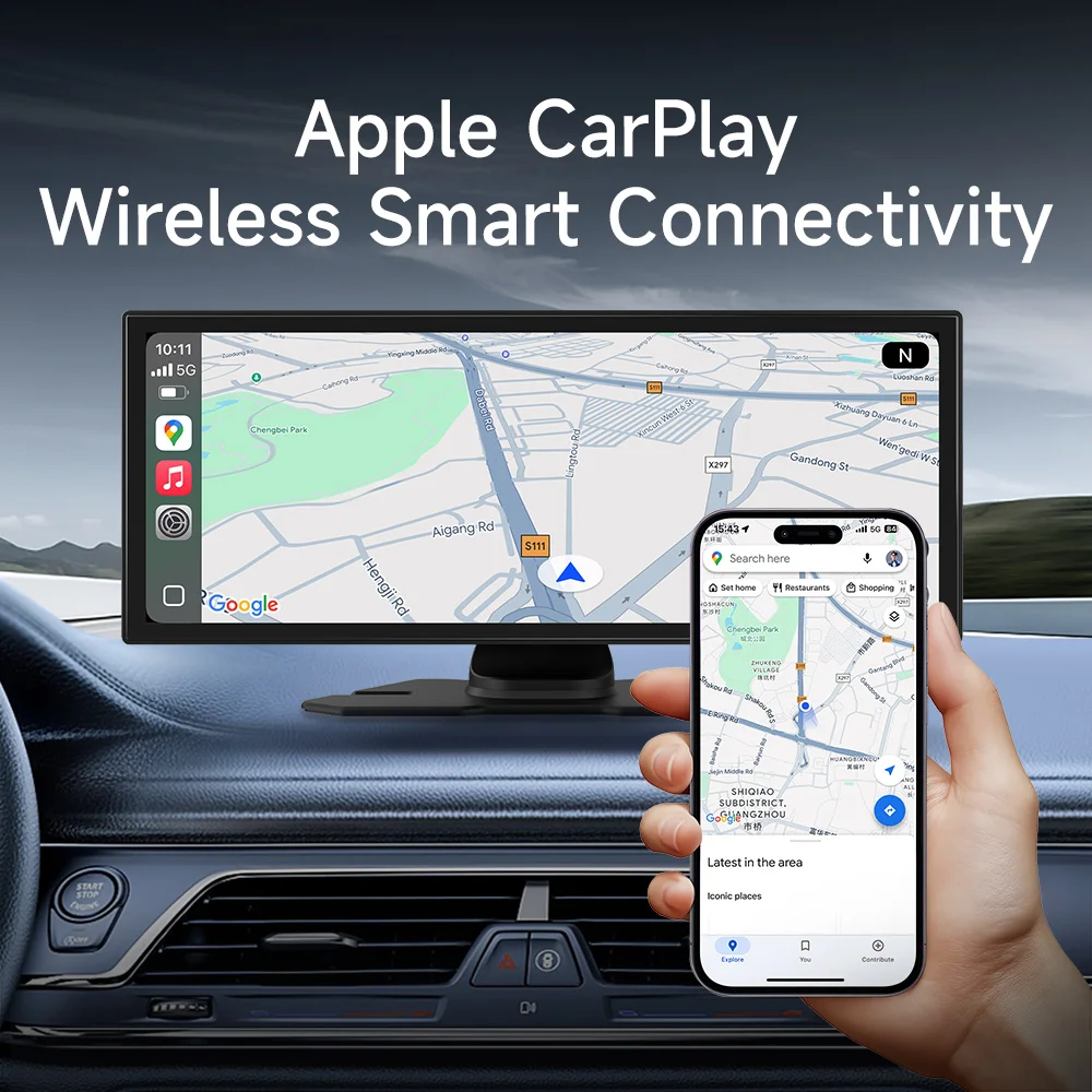 JIUYIN 11.26" 8 Core 4+64G Car Radio Wireless Android Auto Carplay Android OS GPS Car Audio WIFI BT Automotive Multimedia Player