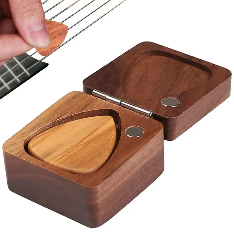 

Деревянные гитарные медиаторы, сильный деревянный гитарный медиатор с держателем, учебные инструменты для электрической гитары, гибкий набор деревянных медиаторов для гитары