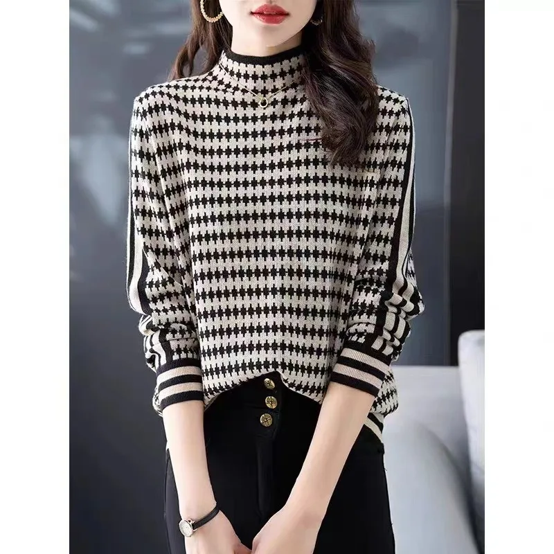 

New Half High Collar Underlay Women's Autumn/Winter High Grade Sweater Knit