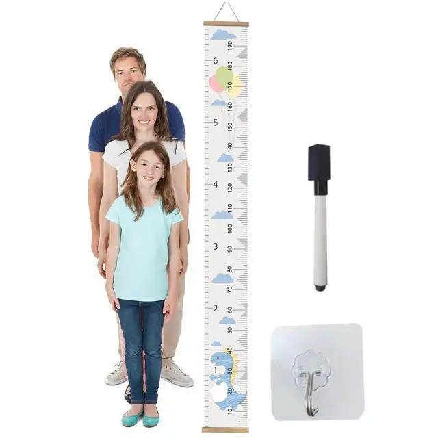 Metro Da Parete Per Bambini 200cm - Decorazione Murale Con Animali, Impermeabile E Facile Da Installare - Foto 11