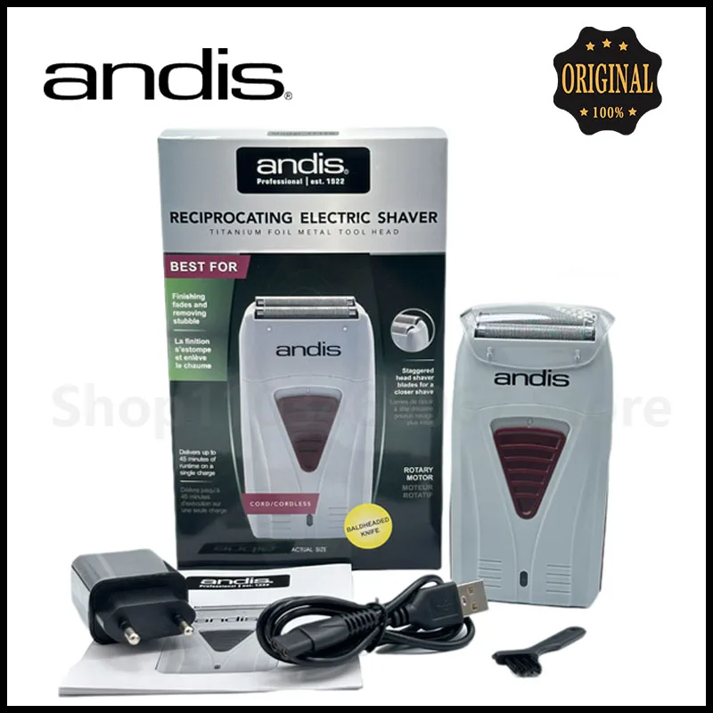 Original Andis 17170 Professional Profoil Lithium Titanium Foil Shaver Cordless Shaver Per Uomo Tagliacapelli Calvo Con Caricabatterie