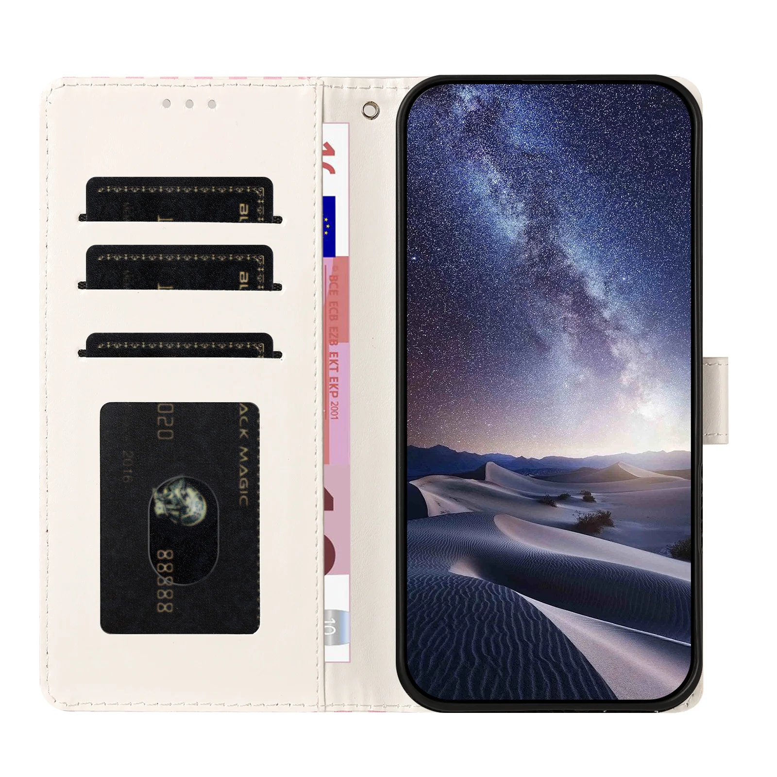 Star Leather Flip Cover Phone Case