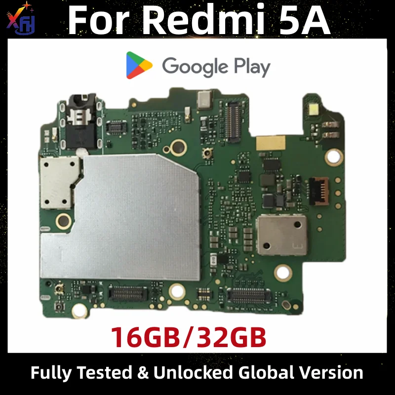 

Motherboard for Redmi 5A, Original Mainboard, with Google Playstore Installed, 16GB, 32GB ROM