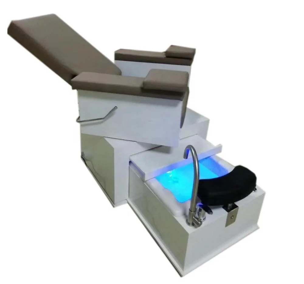 

2019 Hot Sale Top Luxuary White Spa Chair Pedicure Chair With Sink LED Jet 5 Years Warranty