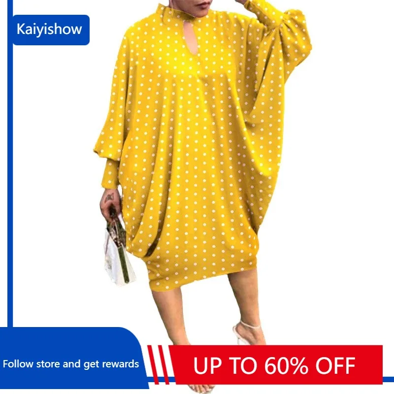 

Autumn Winter African Dresses for Women African Long Sleeve O-neck Polyester Plus Size Knee-length Dress Dashiki African Clothes