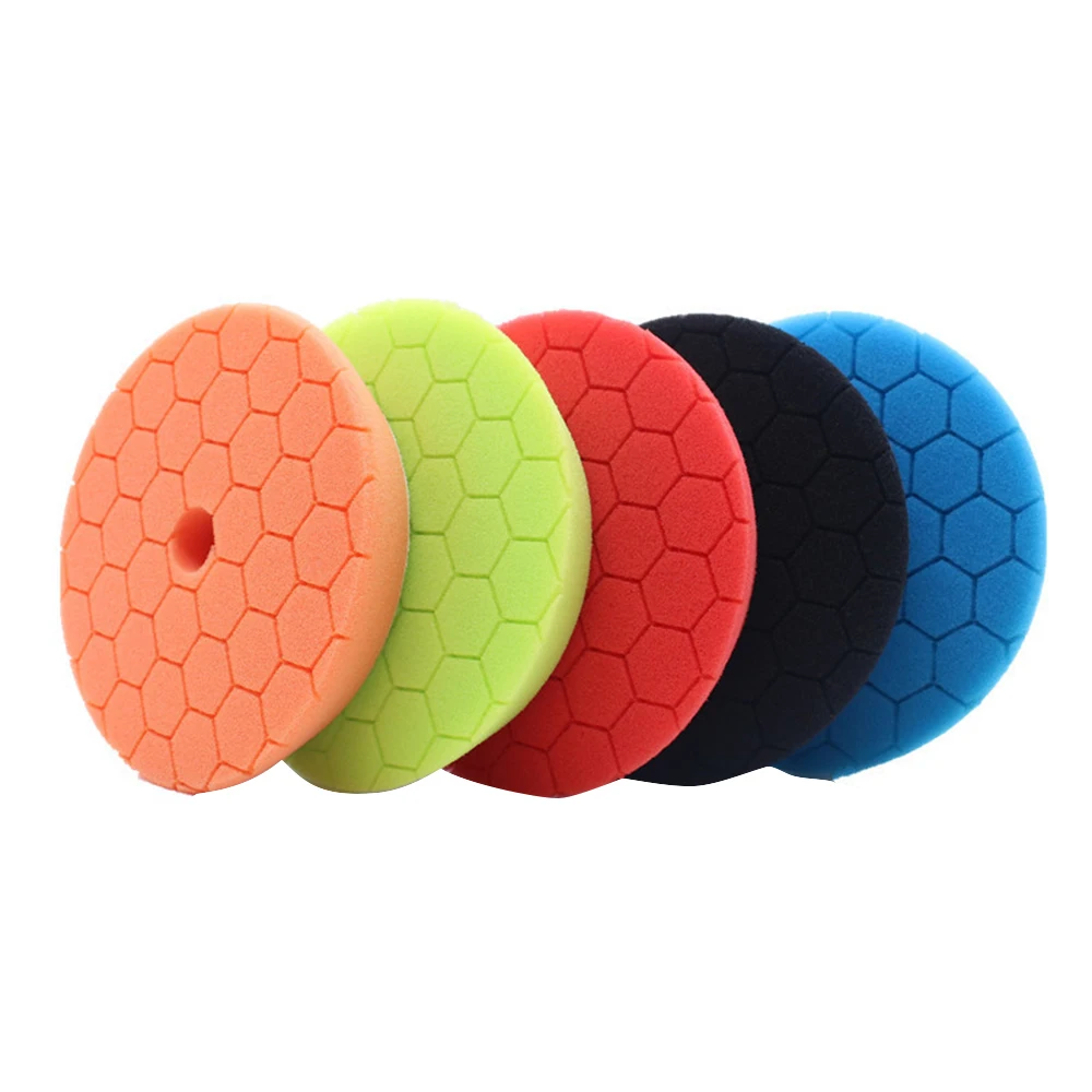 Buffing Polishing Pads 5 Pcs 6 Inch Large Size Sponge Polishing Pads Car Foam Buffing Sponge Pads Kit for Car Buffer Polisher