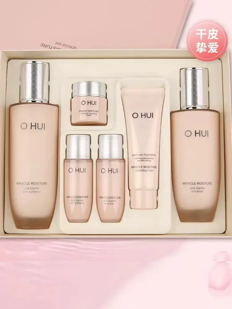 

Korean SkinCare Ohui Pink Miracle Hydration Set Toner Lotion Moisturizing Repairing Nourishing Face Cream Hydrate Rare Beauty