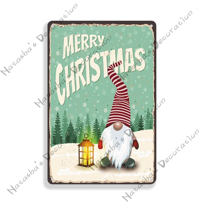 Plaque En Métal Pour Salon De Crème Glacée De Noël