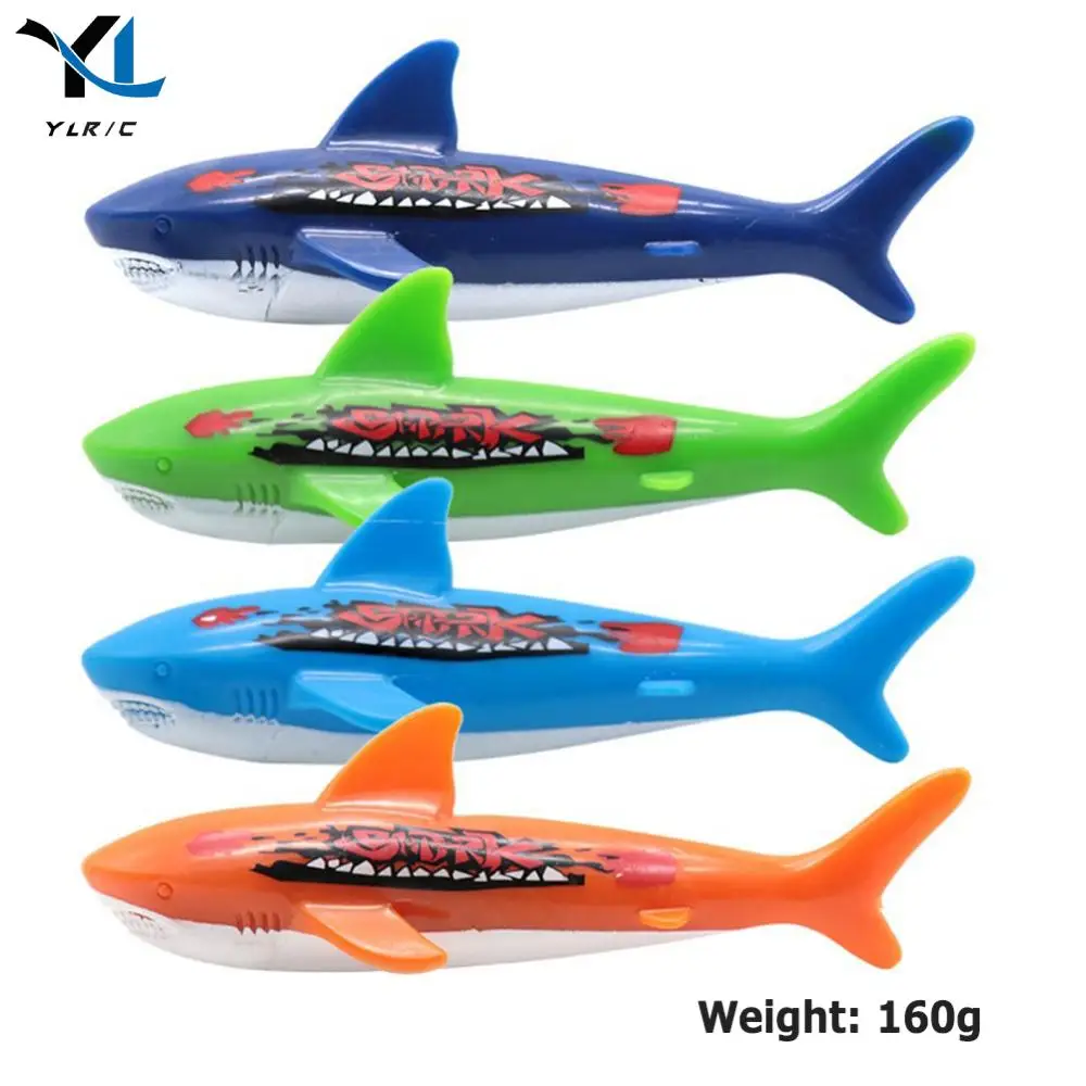 4Pcs Diving Shark Toys Multicolor Underwater Torpedo Toy Swimming Pool Throwing Toys Beach Pool Accessories